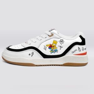 Cariuma x The Simpsons Bart Simpson White Leather Skate Sneakers Men’s 11 NWT